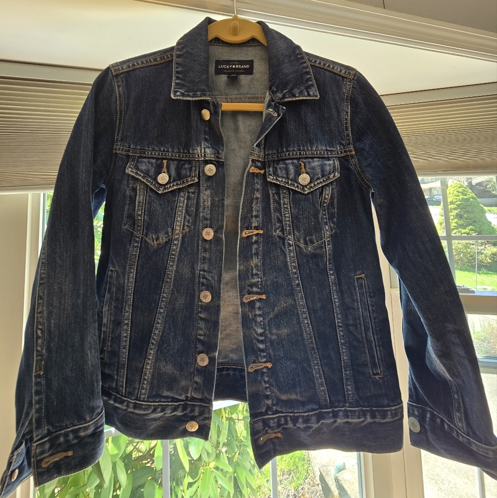 Women's Lucky Brand Tomboy trucker denim jacket S/P
